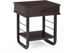 Тумба прикроватная Малгома черная / венге (51x43x56)