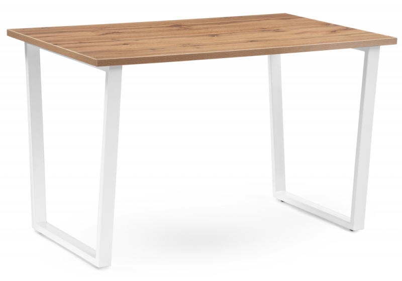 Стол деревянный Лота Лофт 140х80 белый матовый / дуб крафт золотой (80x75). 