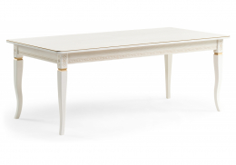 Стол деревянный Балмет молочный / золото (100x77)