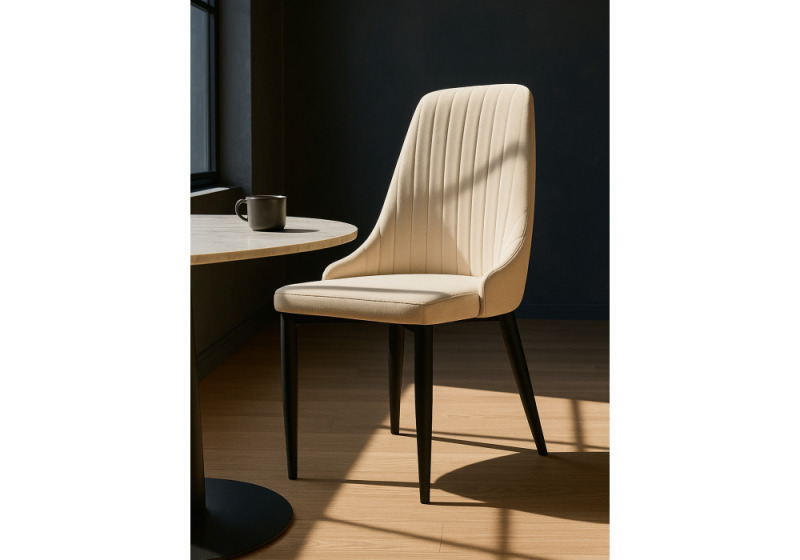 Стул на металлокаркасе Kora beige / black (47x57x89)