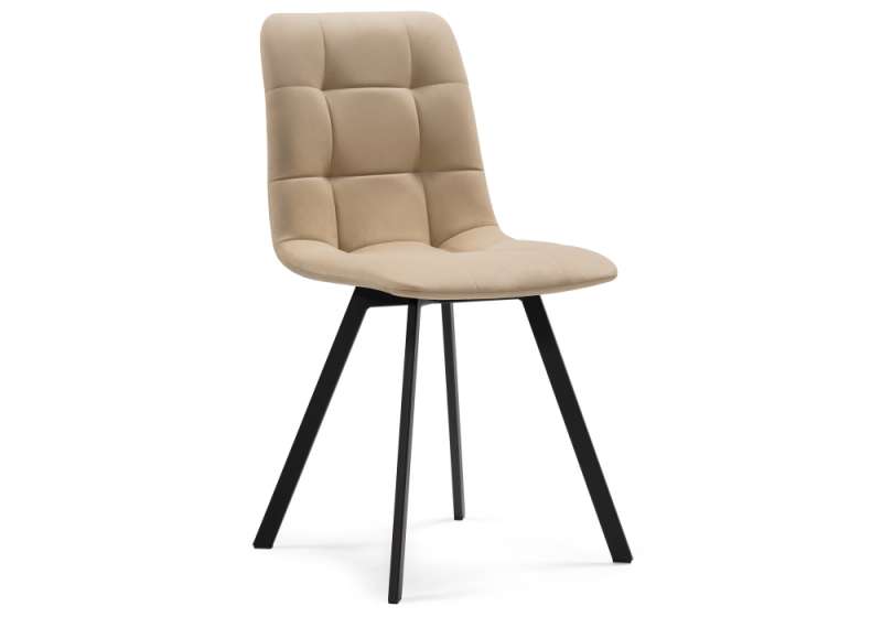 Стул на металлокаркасе Чилли черный / бежевый (43,5x50x87,5). 