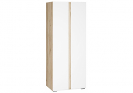 Шкаф Алетра ШК-800 дуб крафт серый / глянец белый (80x57x200)