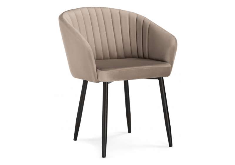 Стул на металлокаркасе Корсо бежевое / черное (64x64x78). 