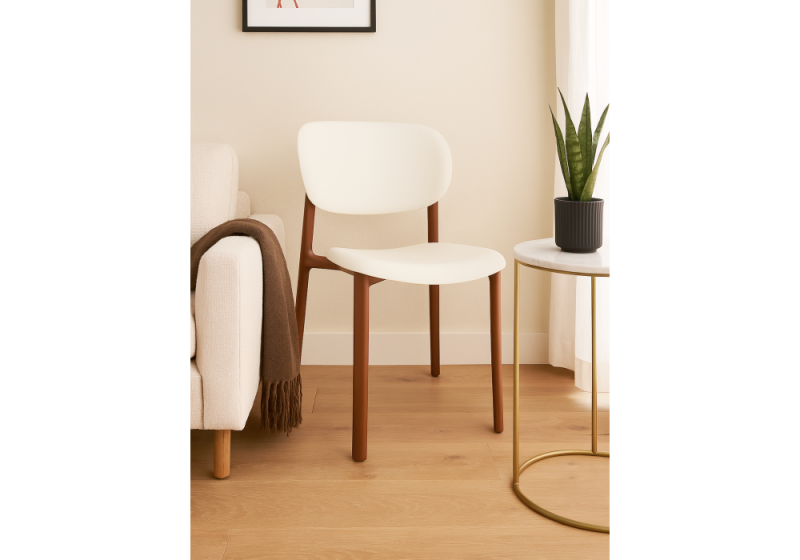 Пластиковый стул Mokka brown / milky (52x53x82)