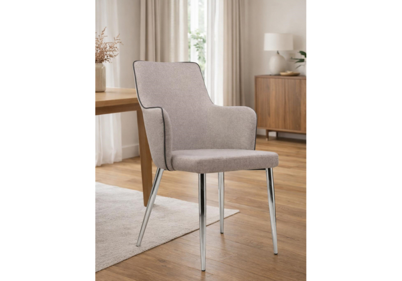 Стул на металлокаркасе Benza beige fabric (56x62x92)