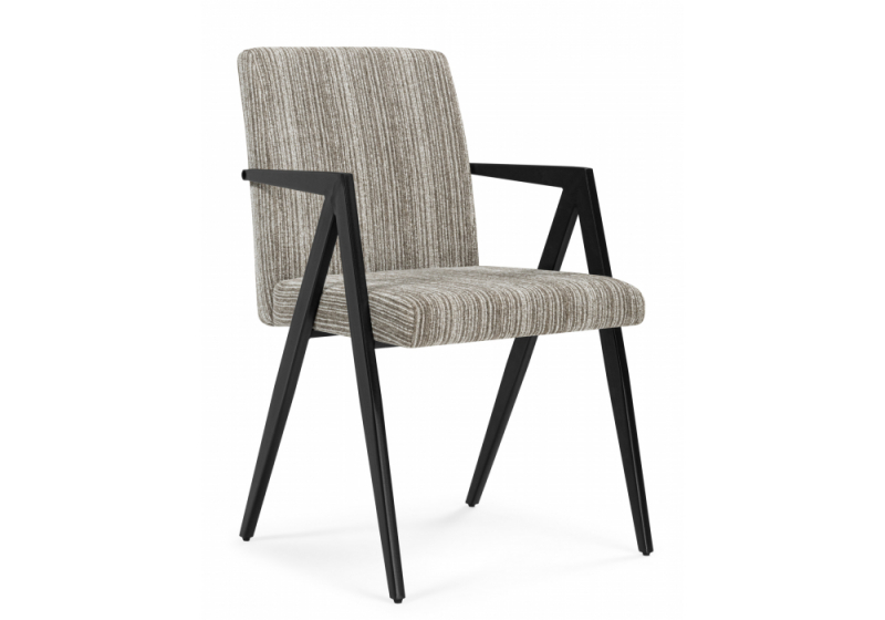 Стул на металлокаркасе Lounge темно-серый / черный (52x60x88). 