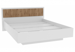 Кровать Лунара 140x200 белый / дуб вотан