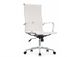 Компьютерное кресло Reus pu white / chrome (60x56x104)