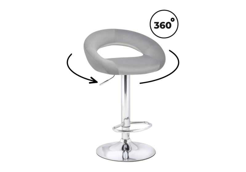 Барный стул Oazis серый (51x50x77). 