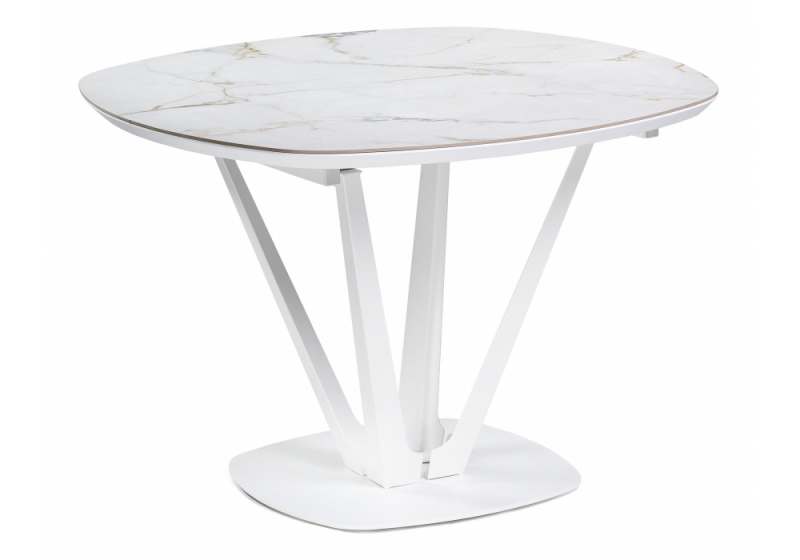 Керамический стол Азраун белый (110x75). 